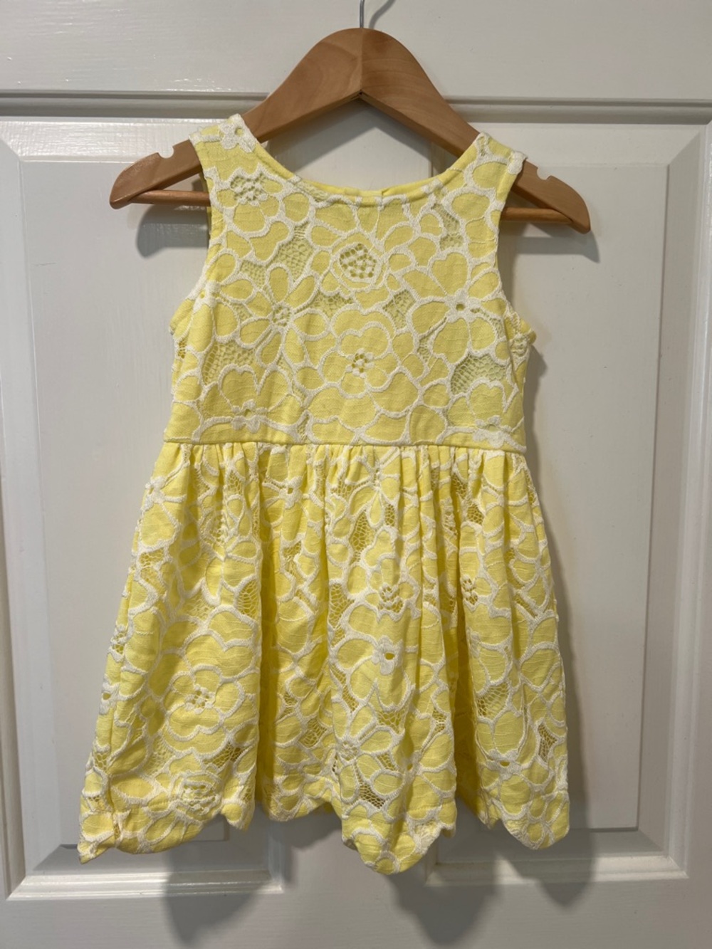 Cat & Jack Yellow Lace Floral Party Dress
